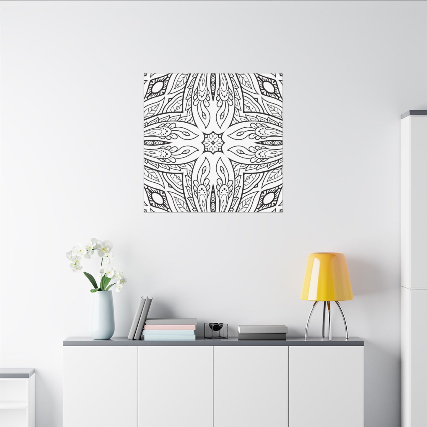 Paint-Your-Own Mandala Canvas Design #10, Stretched, 0.75" (Multi-Size)