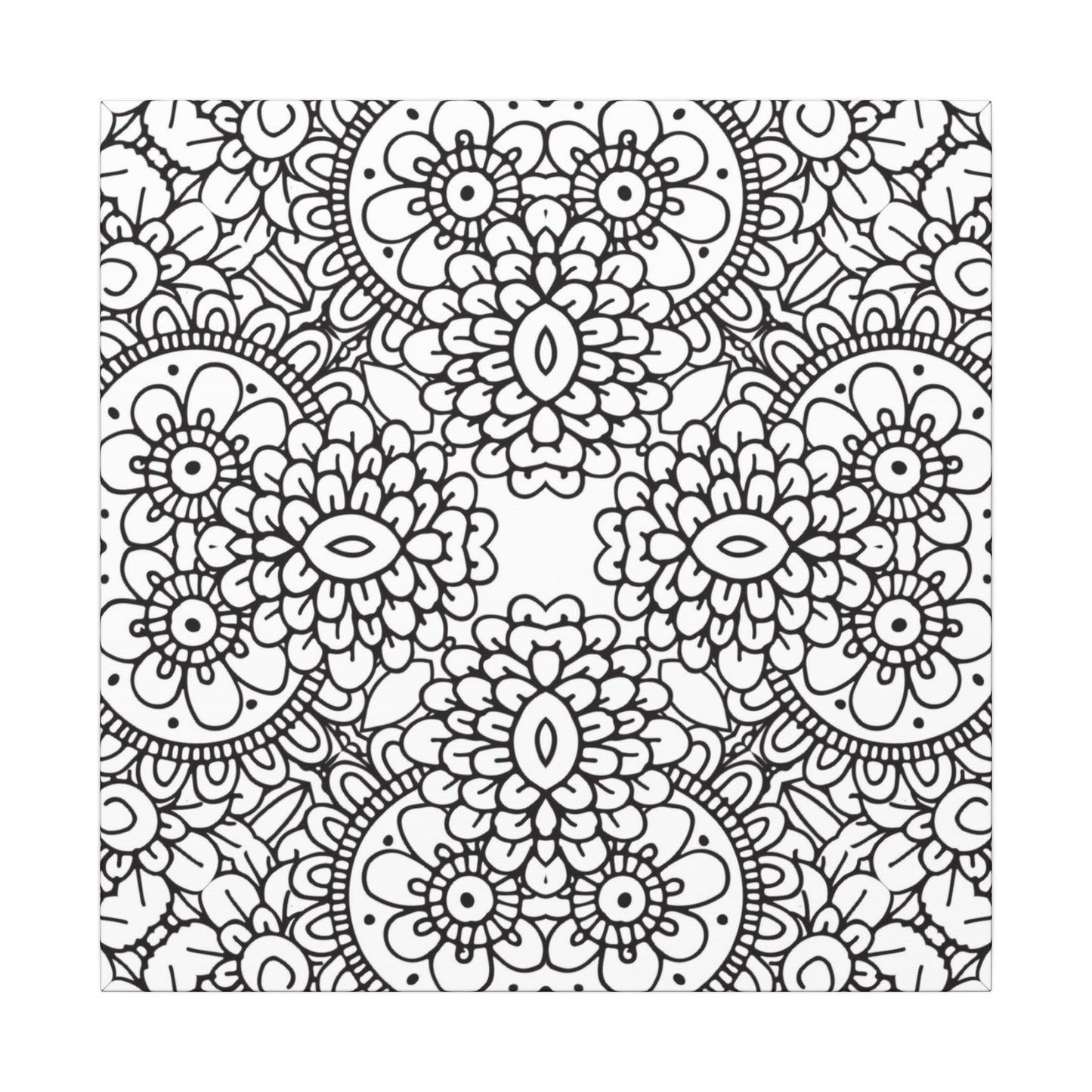 Paint-Your-Own Mandala Canvas Design #11, Stretched, 0.75" (Multi-Size)