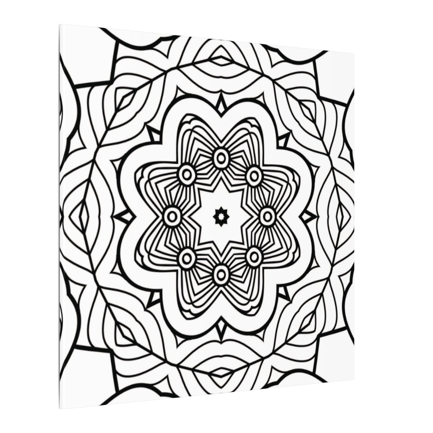 Paint-Your-Own Mandala Canvas Design #43, Stretched, 0.75" (Multi-Size)
