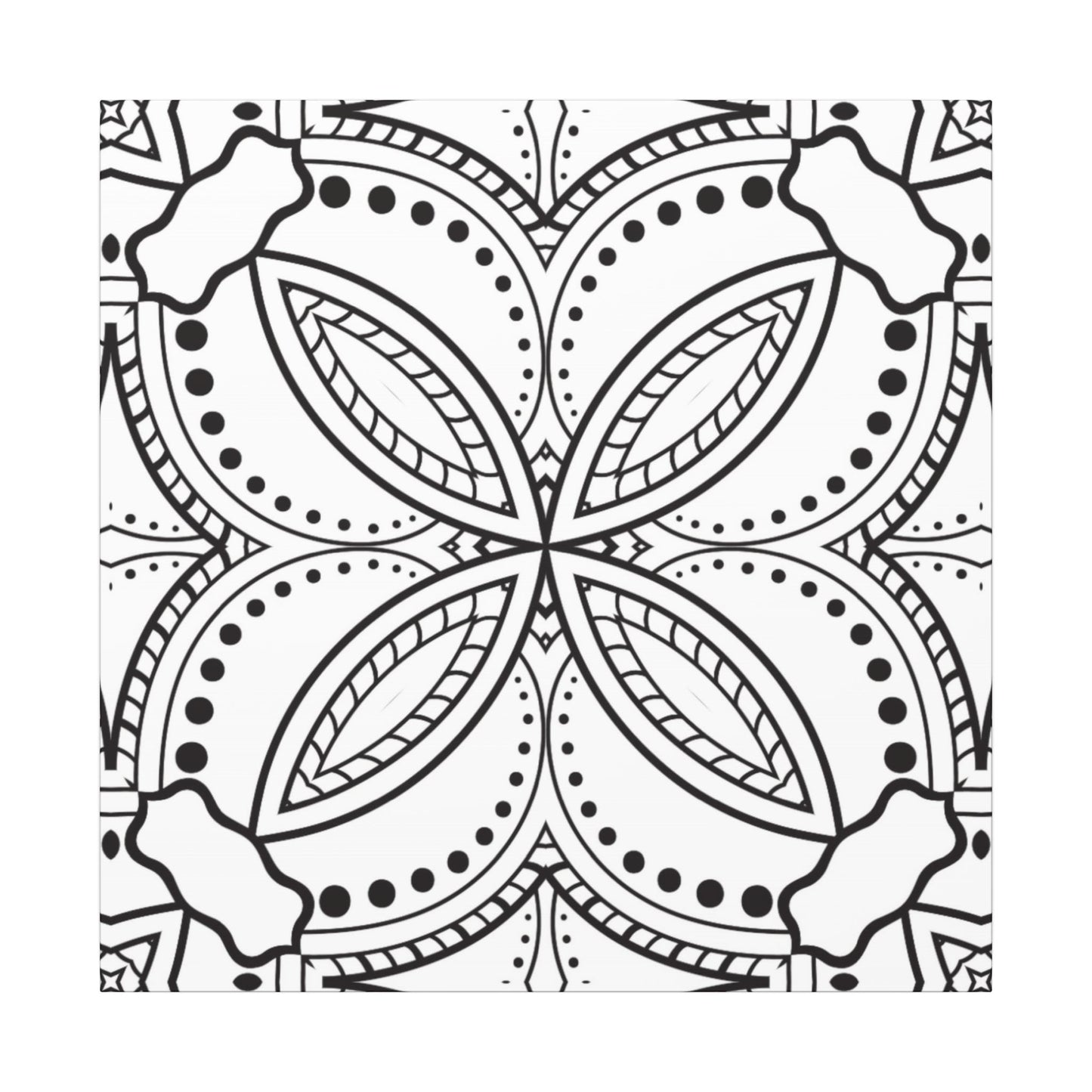 Paint-Your-Own Mandala Canvas Design #8, Stretched, 0.75" (Multi-Size)