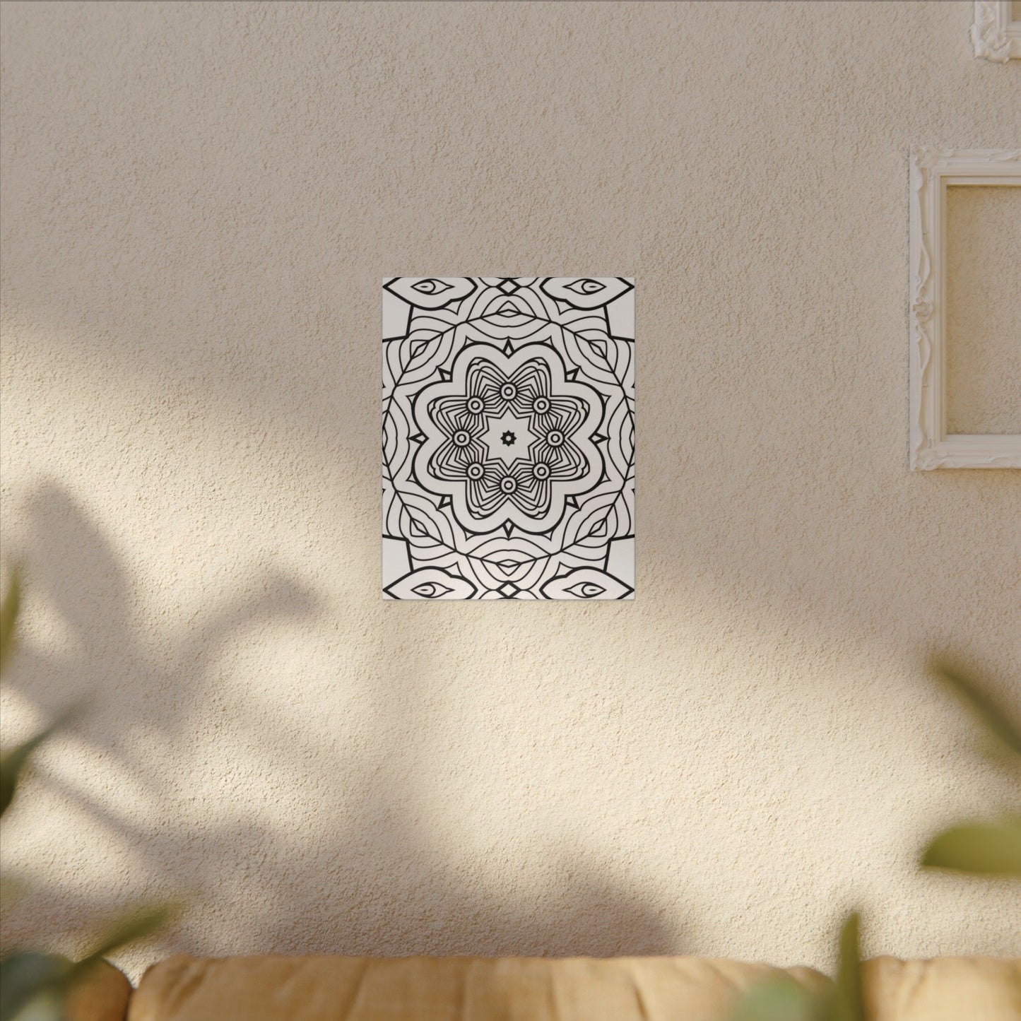 Paint-Your-Own Mandala Canvas Design #43, Stretched, 0.75" (Multi-Size)