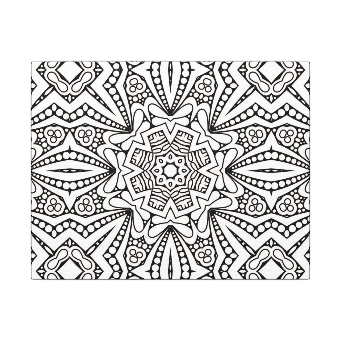 Paint-Your-Own Mandala Canvas Design #40, Stretched, 0.75" (Multi-Size)