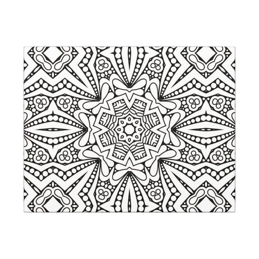 Paint-Your-Own Mandala Canvas Design #40, Stretched, 0.75" (Multi-Size)