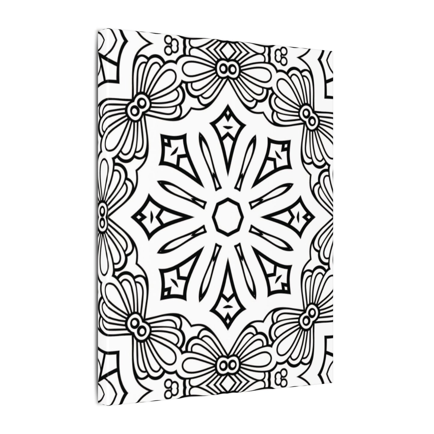 Paint-Your-Own Mandala Canvas Design #37, Stretched, 0.75" (Multi-Size)