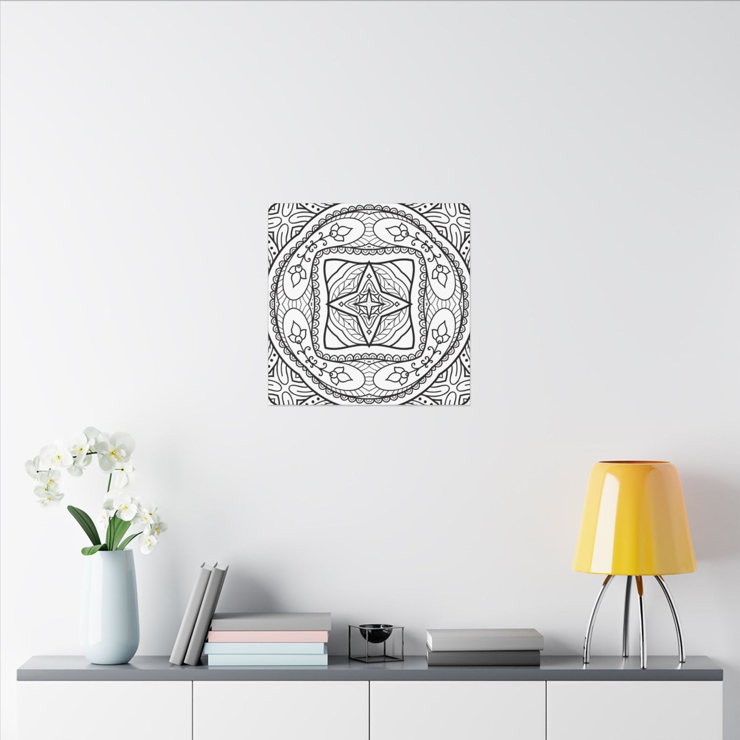 Paint-Your-Own Mandala Canvas Design #27, Stretched, 0.75" (Multi-Size)