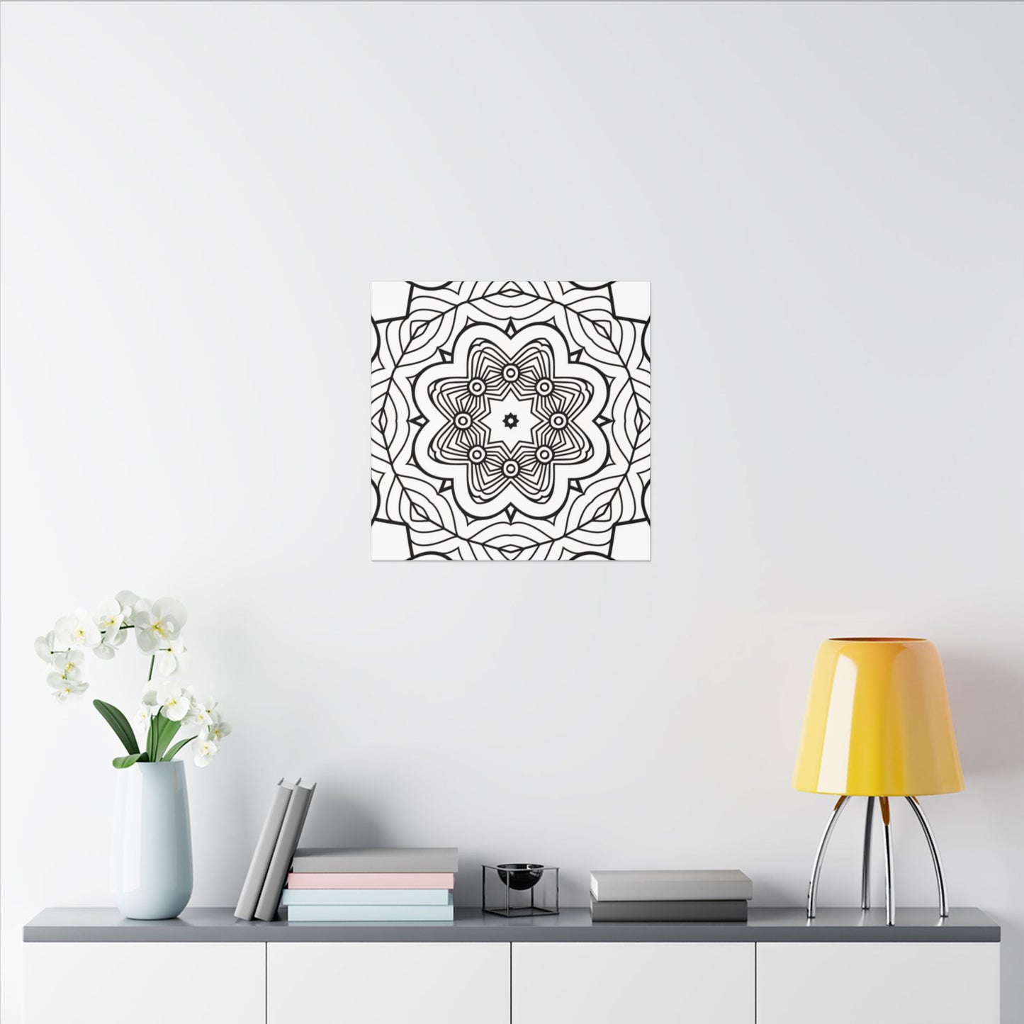 Paint-Your-Own Mandala Canvas Design #43, Stretched, 0.75" (Multi-Size)