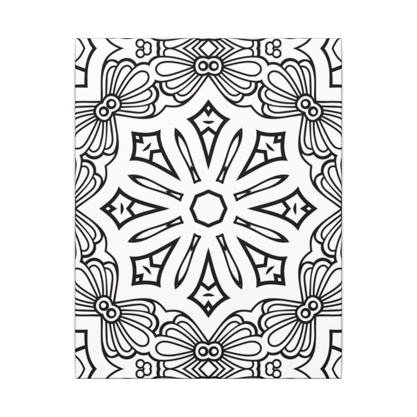 Paint-Your-Own Mandala Canvas Design #37, Stretched, 0.75" (Multi-Size)