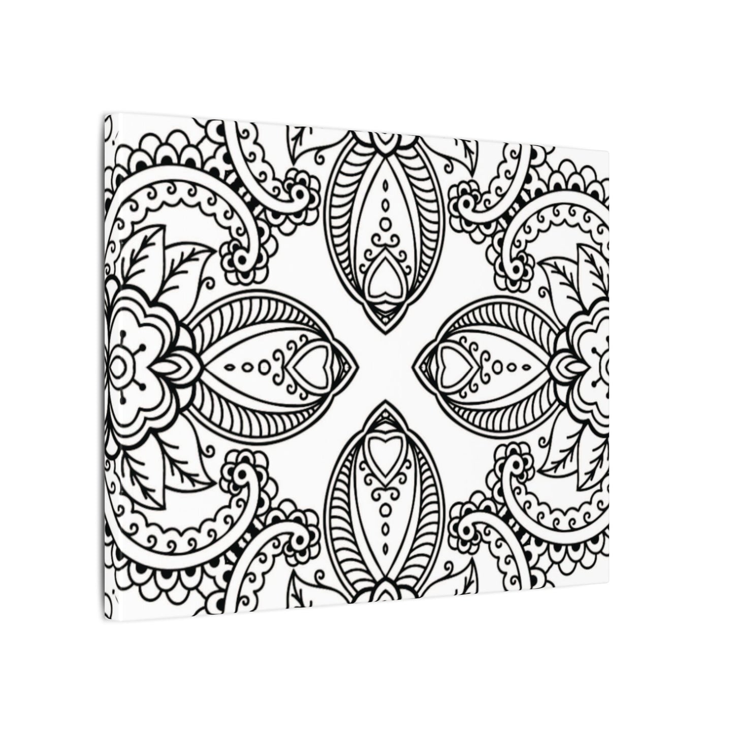 Paint-Your-Own Mandala Canvas Design #34, Stretched, 0.75" (Multi-Size)