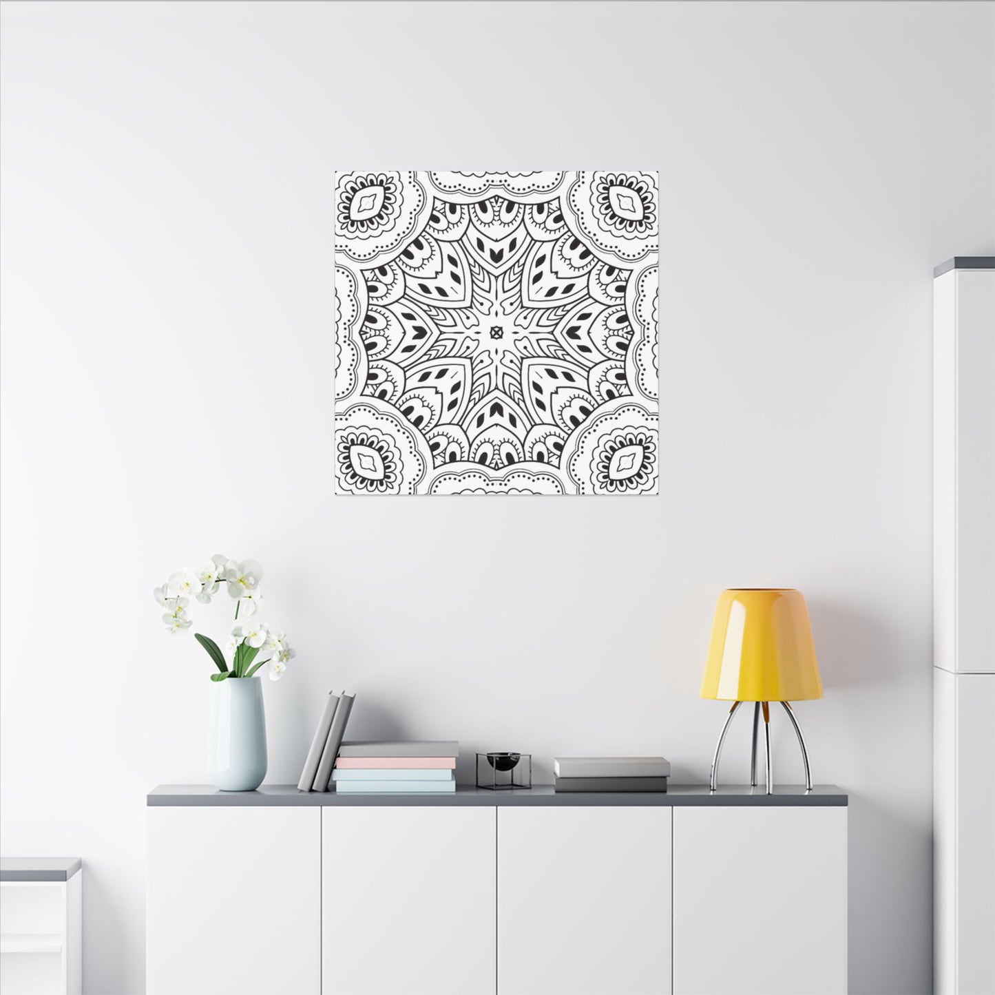 Paint-Your-Own Mandala Canvas Design #5, Stretched, 0.75" (Multi-Size)