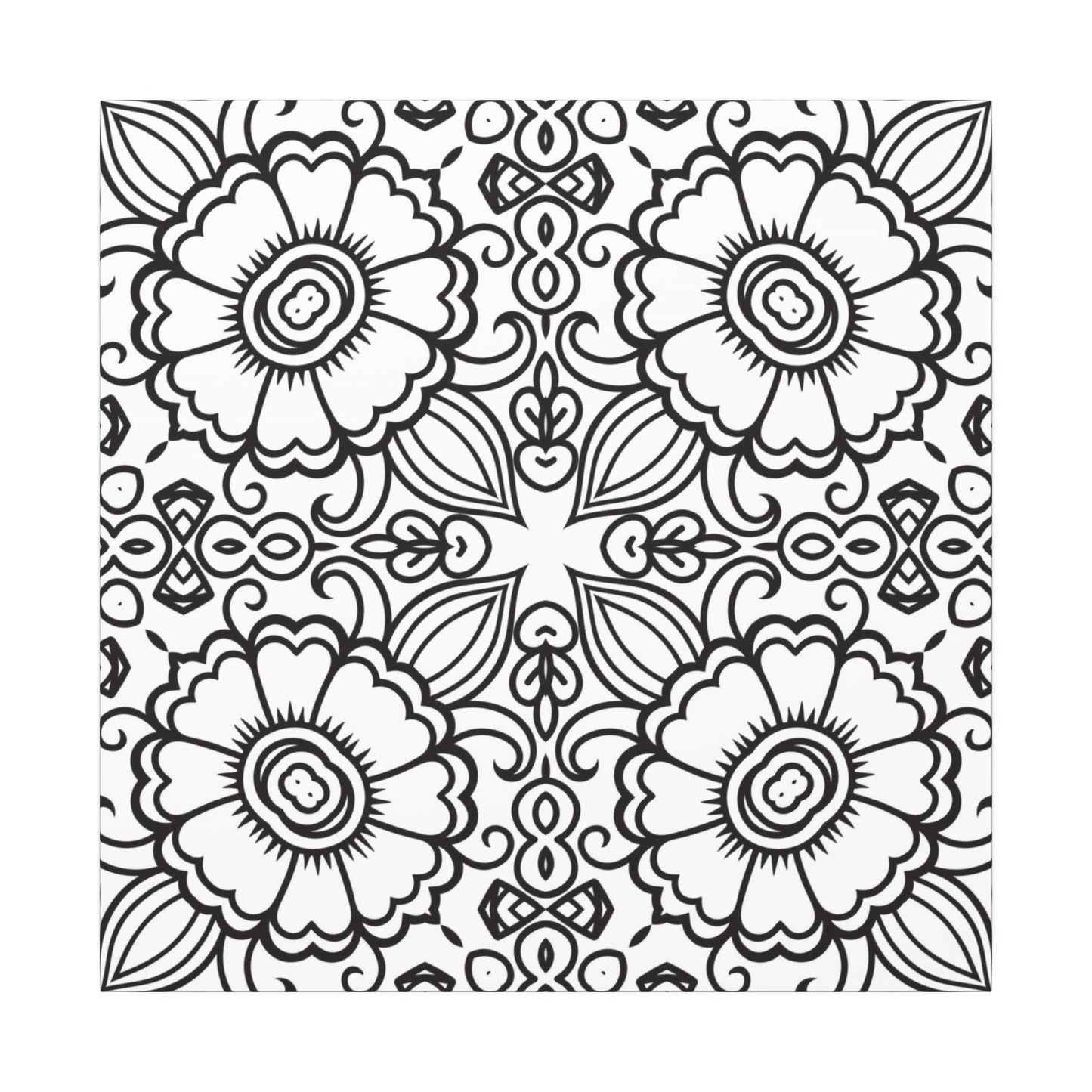 Paint-Your-Own Mandala Canvas Design #29, Stretched, 0.75" (Multi-Size)