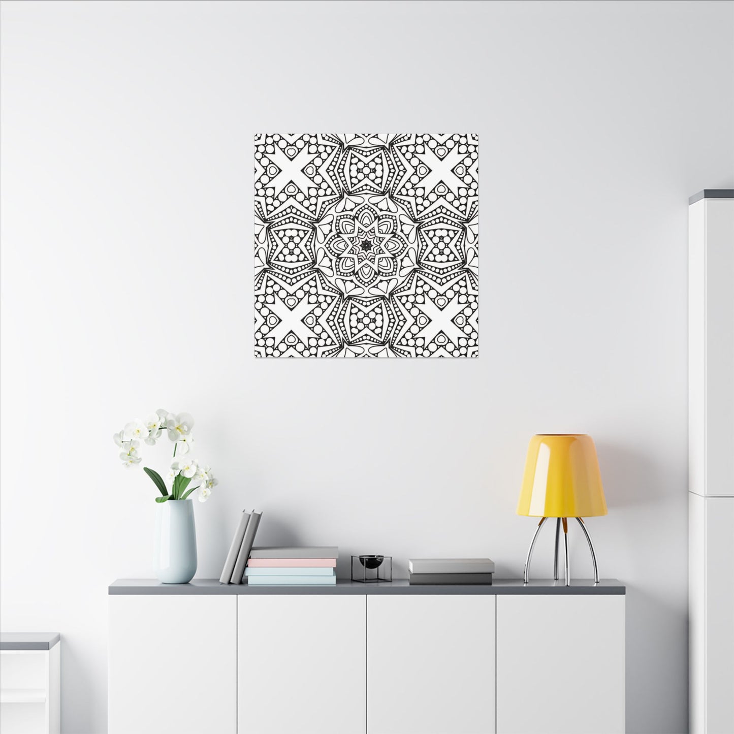 Paint-Your-Own Mandala Canvas Design #18, Stretched, 0.75" (Multi-Size)