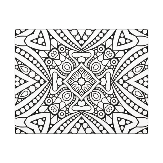 Paint-Your-Own Mandala Canvas Design #44, Stretched, 0.75" (Multi-Size)