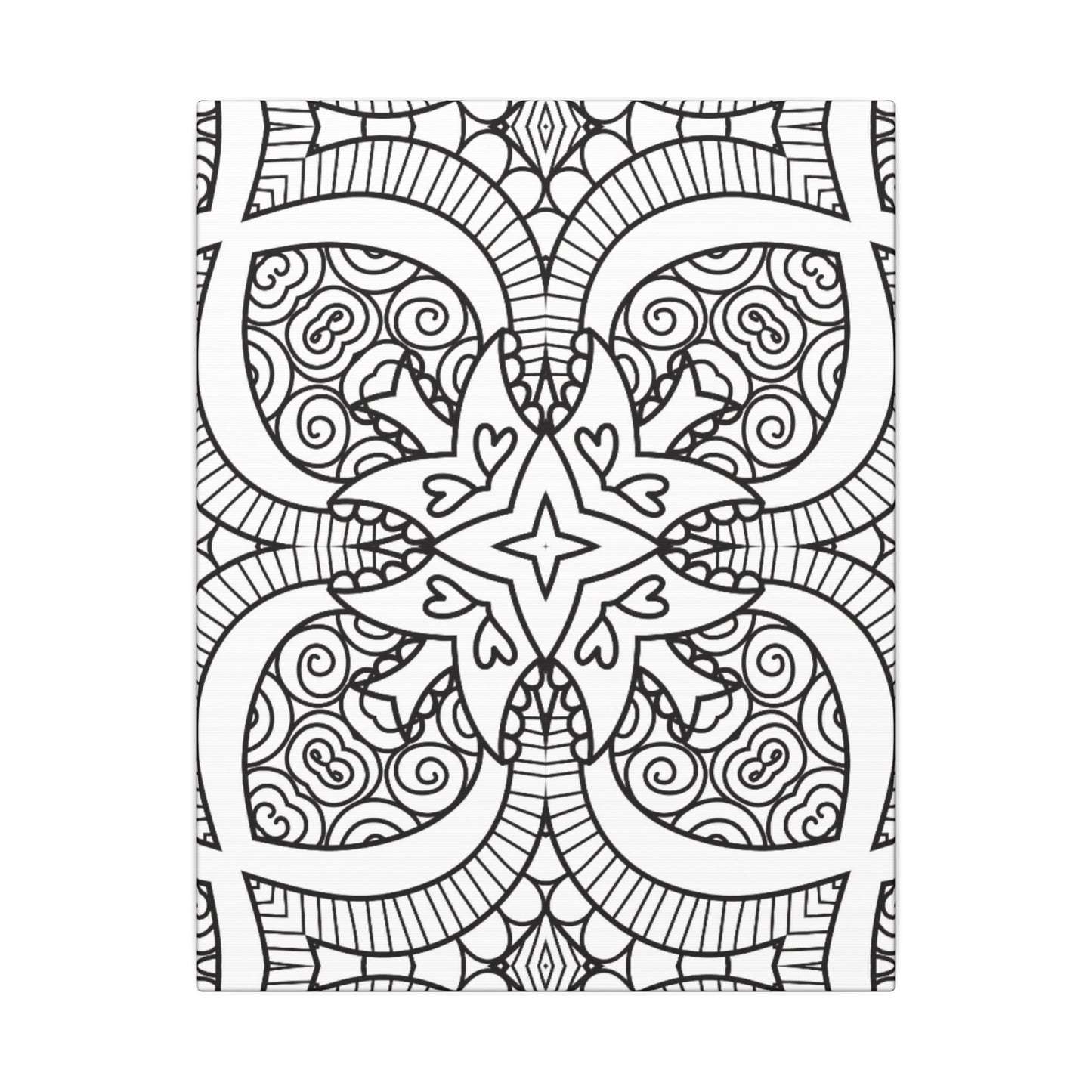 Paint-Your-Own Mandala Canvas Design #17, Stretched, 0.75" (Multi-Size)