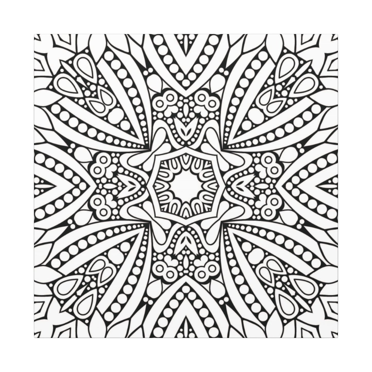Paint-Your-Own Mandala Canvas Design #47, Stretched, 0.75" (Multi-Size)