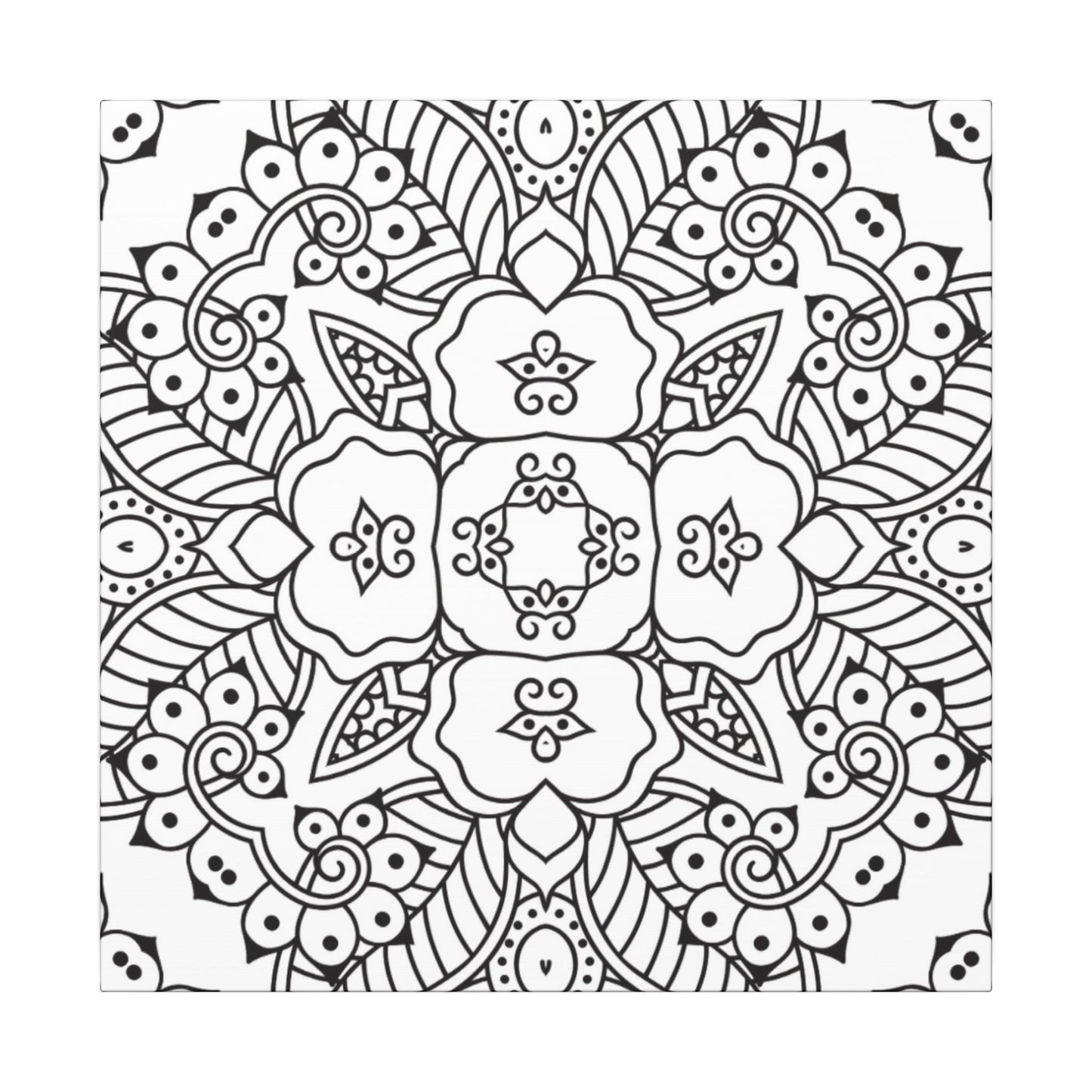 Paint-Your-Own Mandala Canvas Design #15, Stretched, 0.75" (Multi-Size)