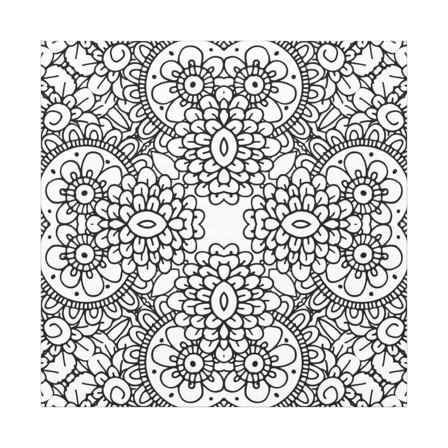 Paint-Your-Own Mandala Canvas Design #11, Stretched, 0.75" (Multi-Size)