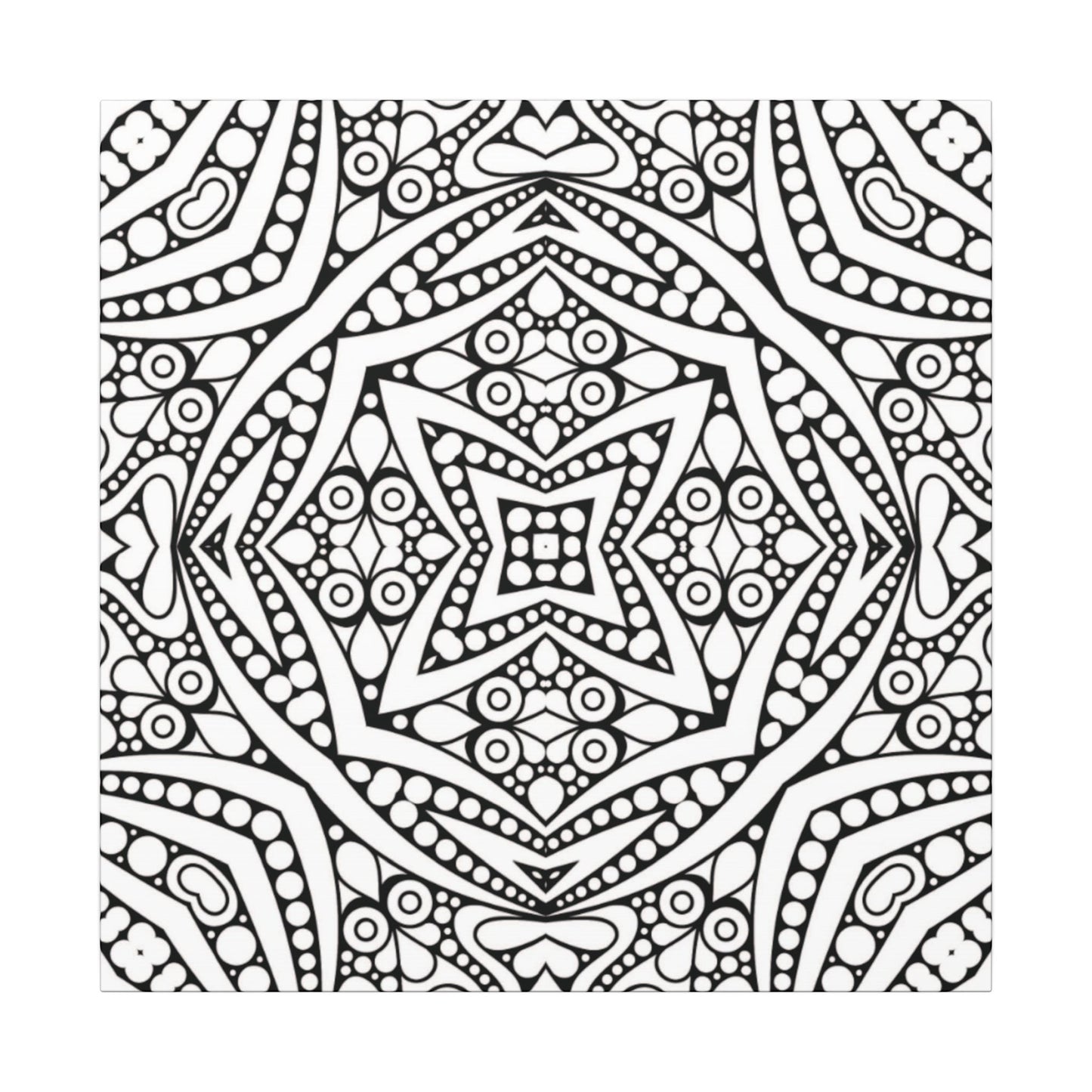 Paint-Your-Own Mandala Canvas Design #38, Stretched, 0.75" (Multi-Size)