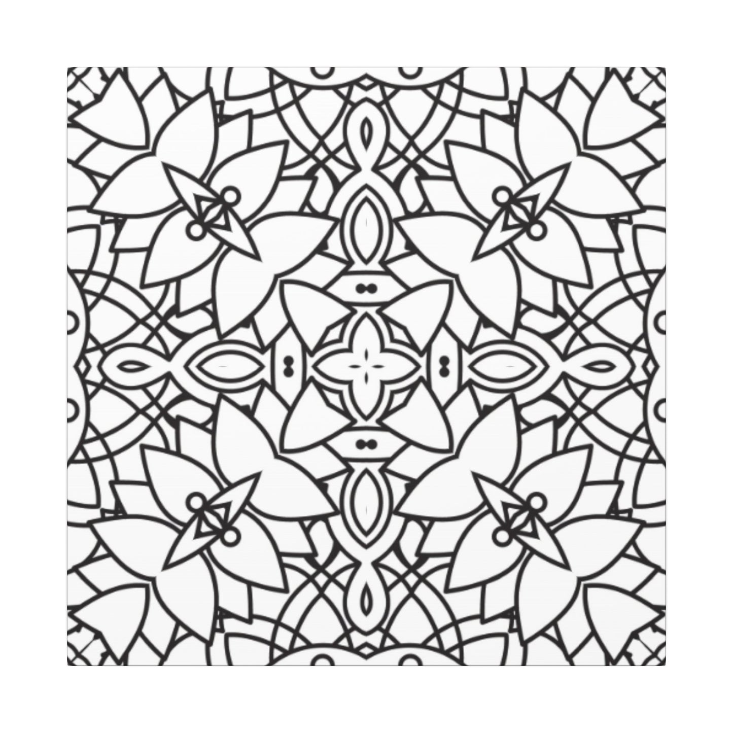Paint-Your-Own Mandala Canvas Design #2, Stretched, 0.75" (Multi-Size)