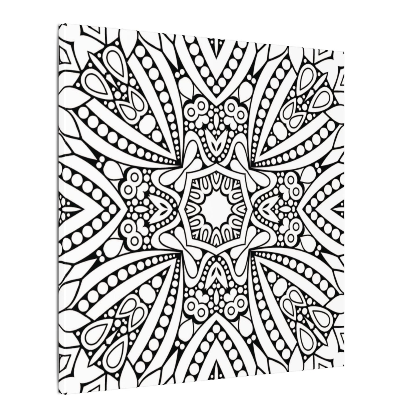 Paint-Your-Own Mandala Canvas Design #47, Stretched, 0.75" (Multi-Size)