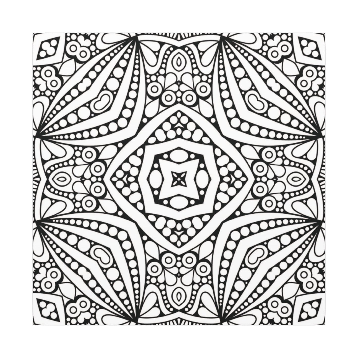 Paint-Your-Own Mandala Canvas Design #39, Stretched, 0.75" (Multi-Size)