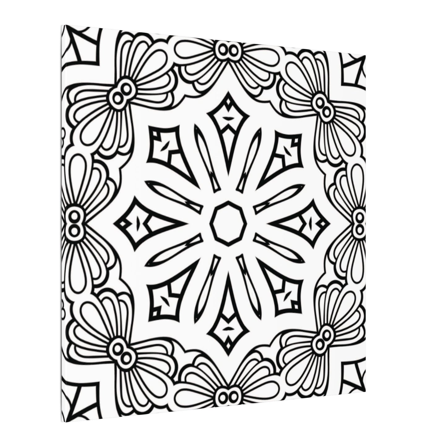 Paint-Your-Own Mandala Canvas Design #37, Stretched, 0.75" (Multi-Size)