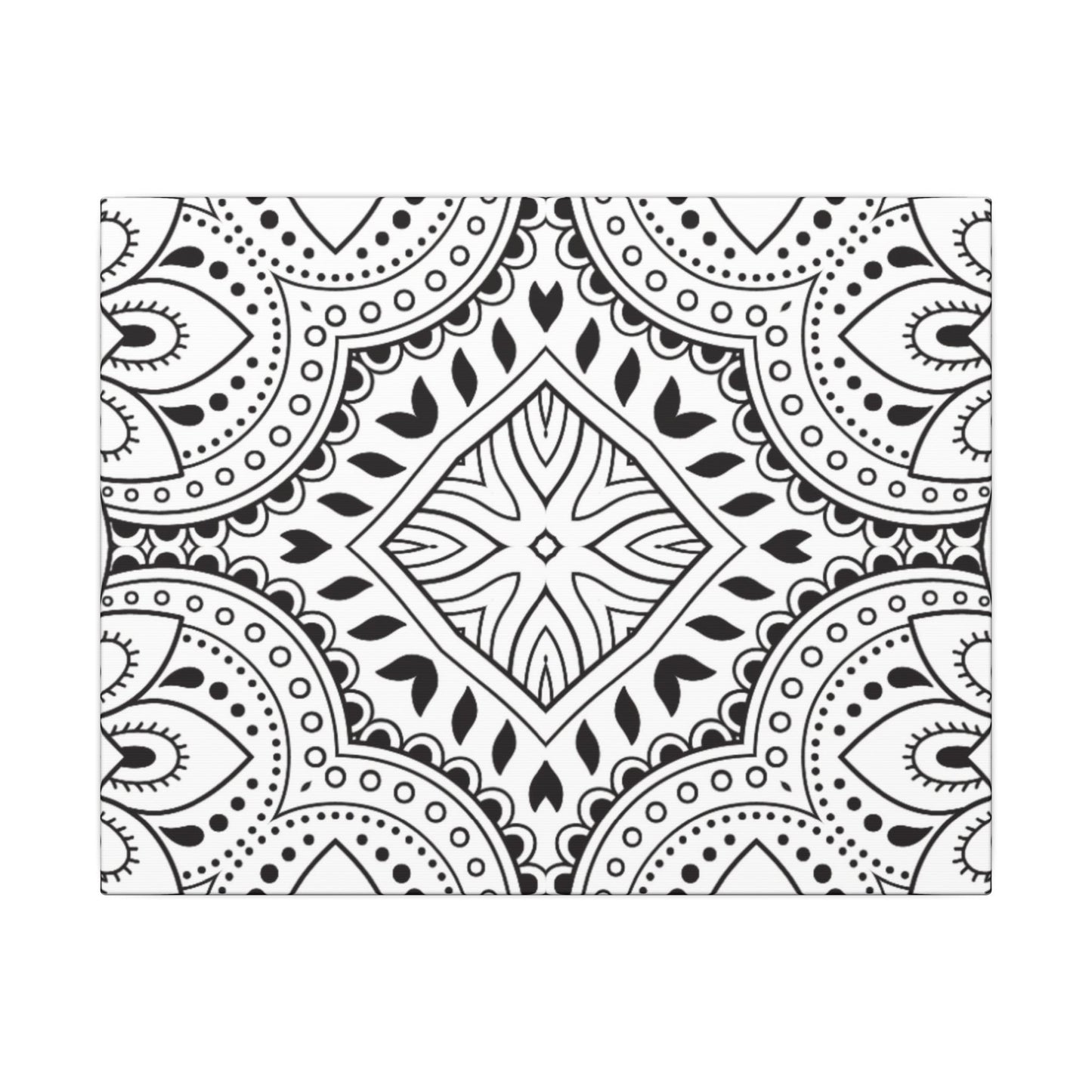 Paint-Your-Own Mandala Canvas Design #19, Stretched, 0.75" (Multi-Size)