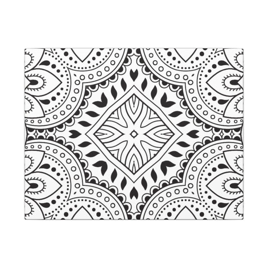 Paint-Your-Own Mandala Canvas Design #19, Stretched, 0.75" (Multi-Size)