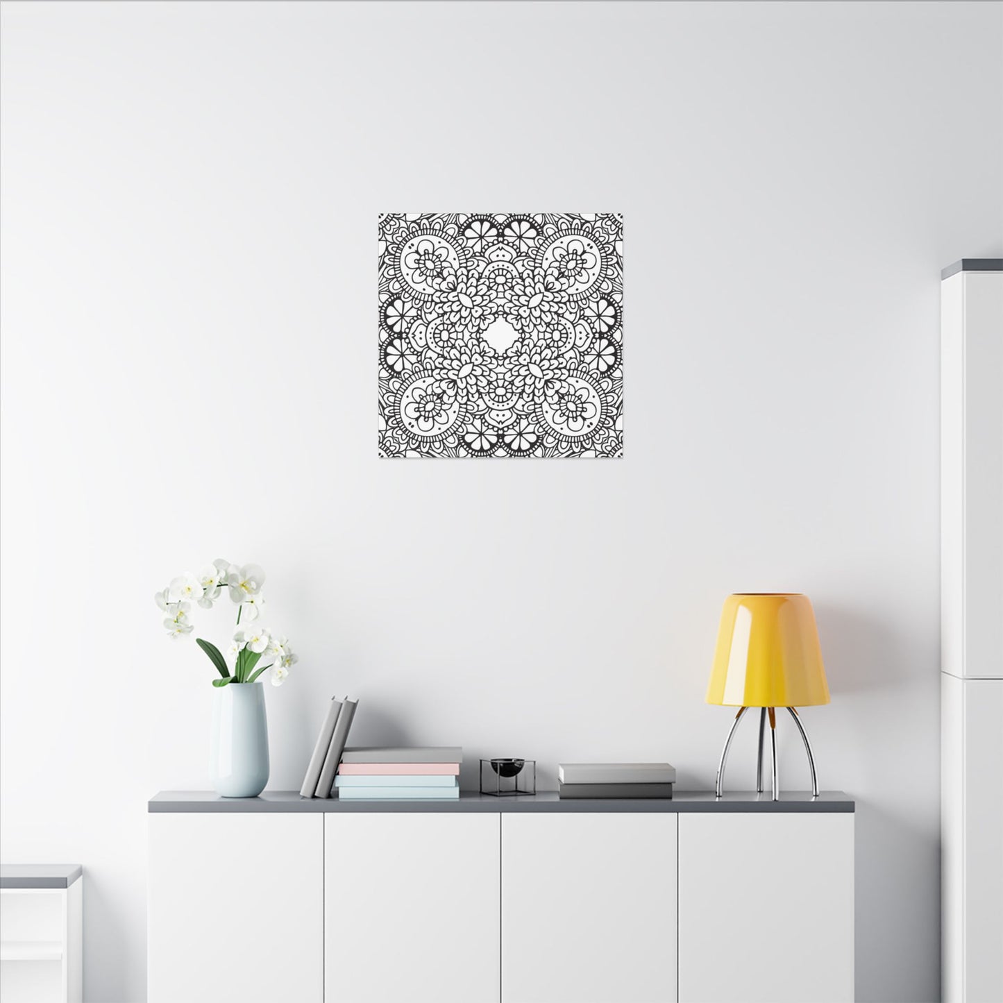 Paint-Your-Own Mandala Canvas Design #33, Stretched, 0.75" (Multi-Size)