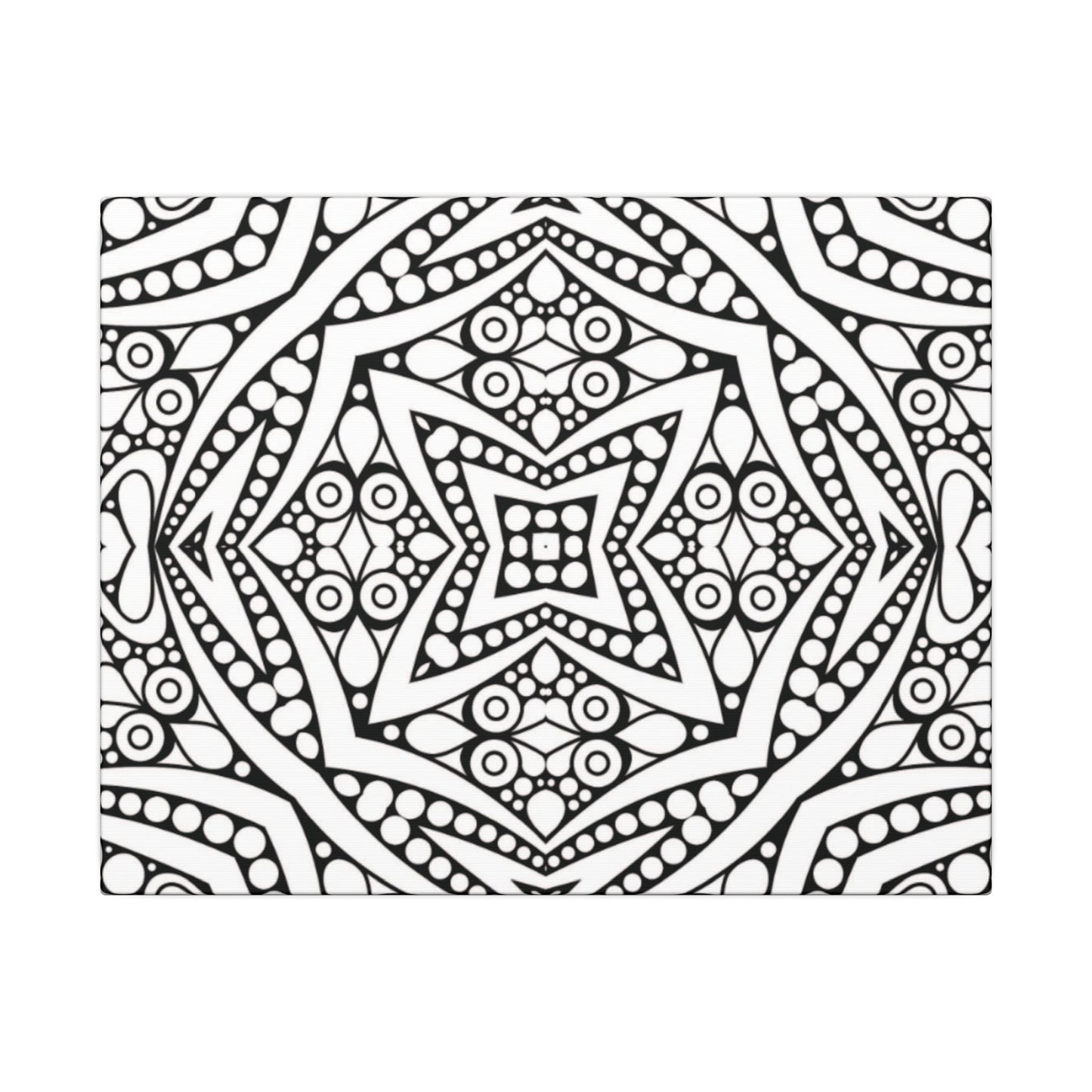Paint-Your-Own Mandala Canvas Design #38, Stretched, 0.75" (Multi-Size)