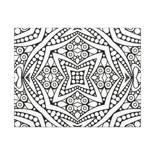 Paint-Your-Own Mandala Canvas Design #38, Stretched, 0.75" (Multi-Size)
