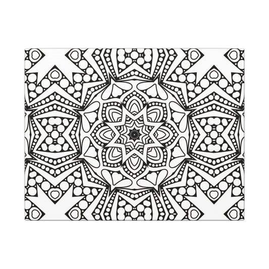 Paint-Your-Own Mandala Canvas Design #18, Stretched, 0.75" (Multi-Size)