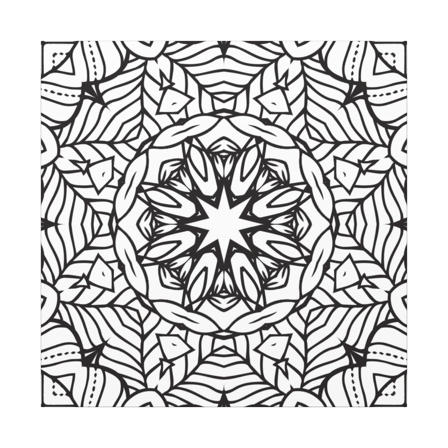 Paint-Your-Own Mandala Canvas Design #20, Stretched, 0.75" (Multi-Size)