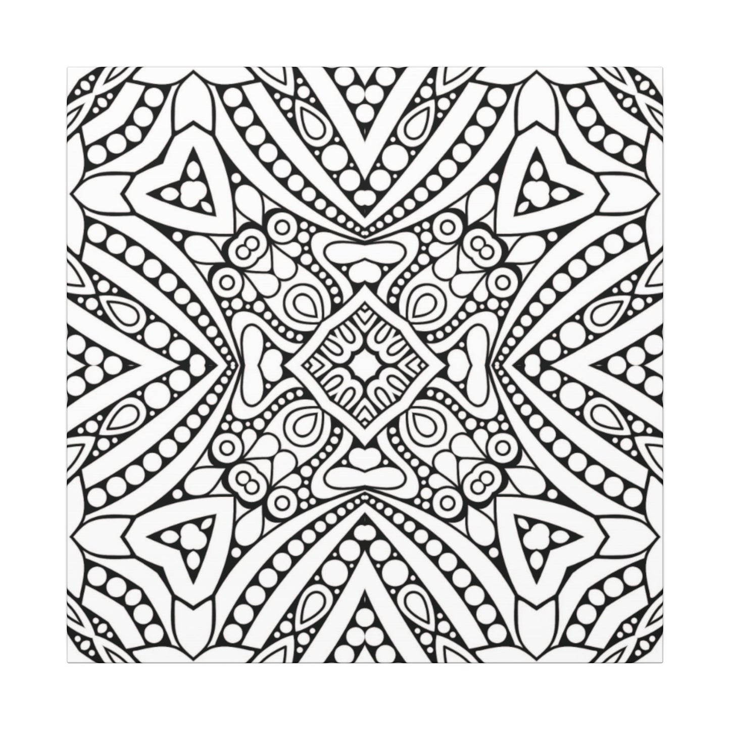 Paint-Your-Own Mandala Canvas Design #44, Stretched, 0.75" (Multi-Size)