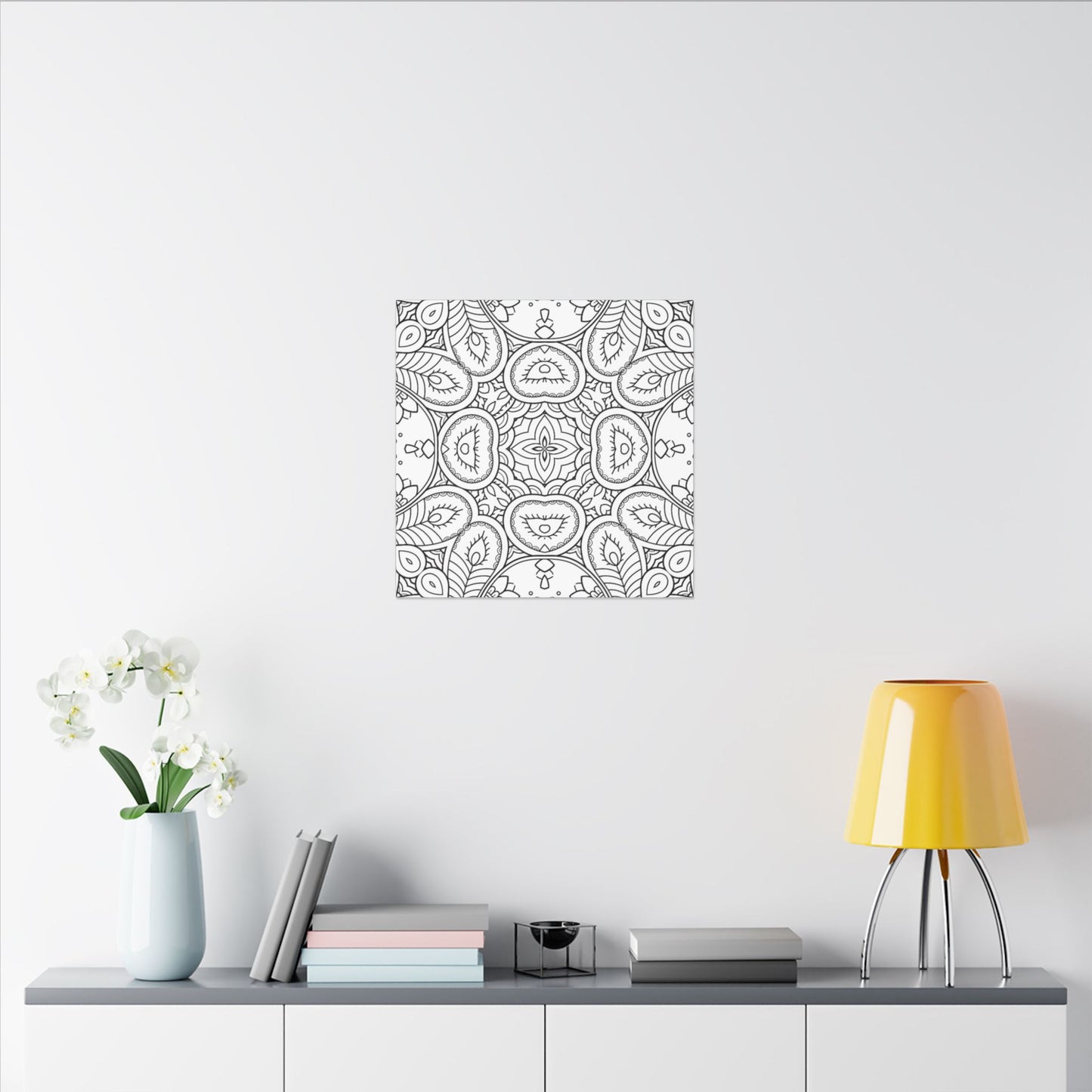 Paint-Your-Own Mandala Canvas Design #24, Stretched, 0.75" (Multi-Size)