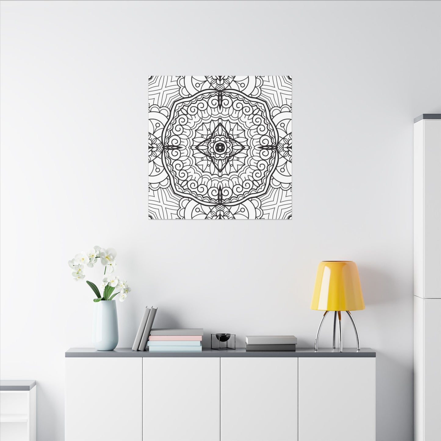 Paint-Your-Own Mandala Canvas Design #23, Stretched, 0.75" (Multi-Size)