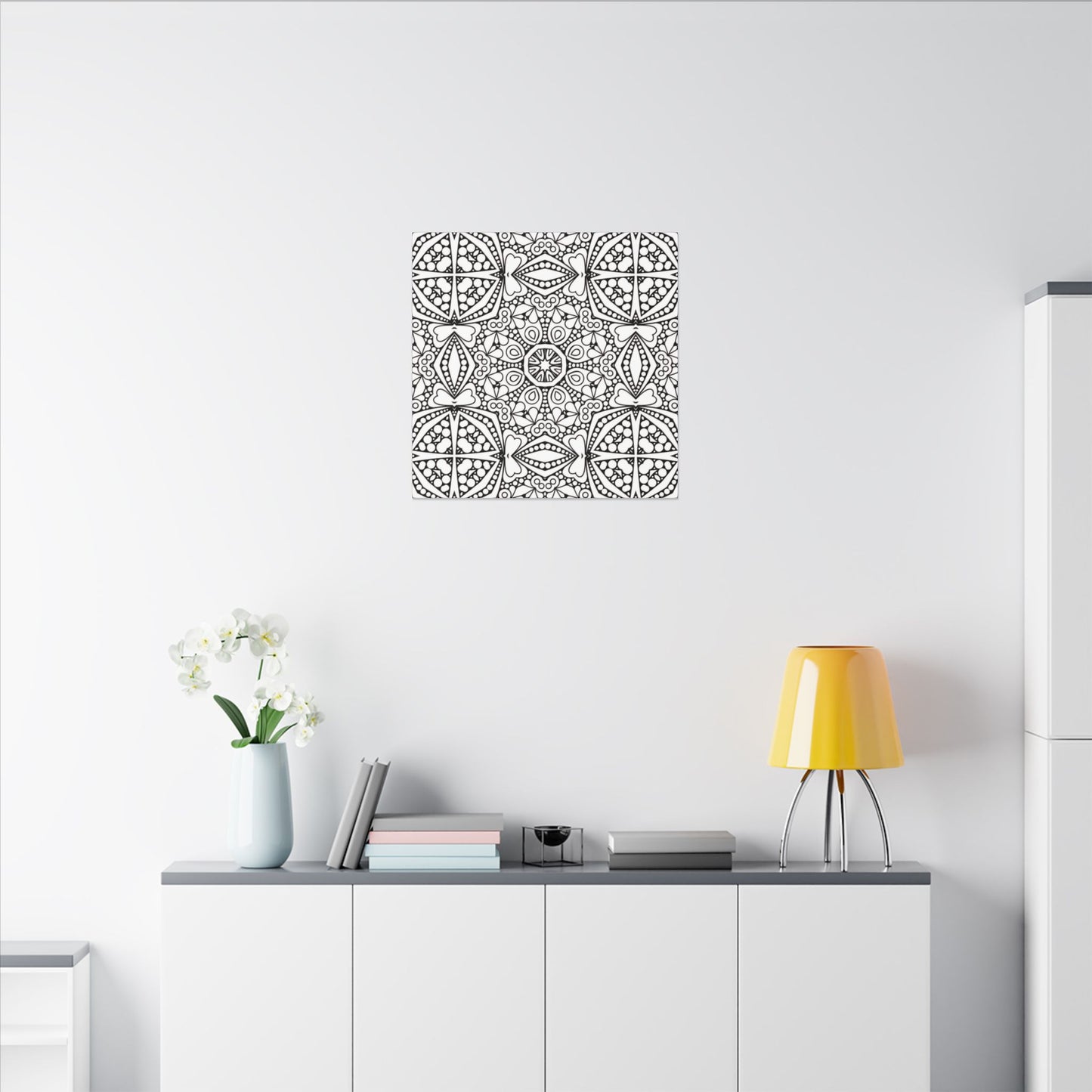 Paint-Your-Own Mandala Canvas Design #45, Stretched, 0.75" (Multi-Size)