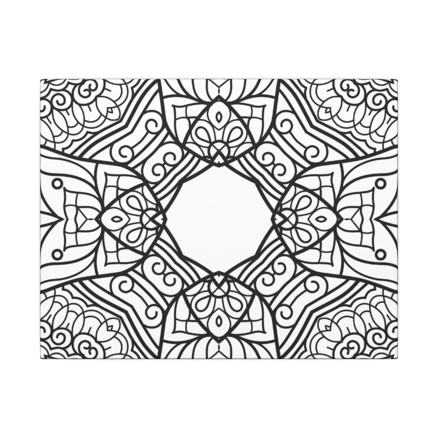 Paint-Your-Own Mandala Canvas Design #12, Stretched, 0.75" (Multi-Size)