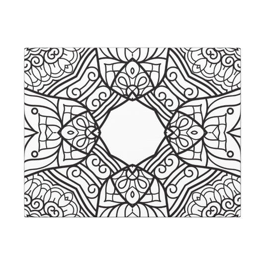 Paint-Your-Own Mandala Canvas Design #12, Stretched, 0.75" (Multi-Size)