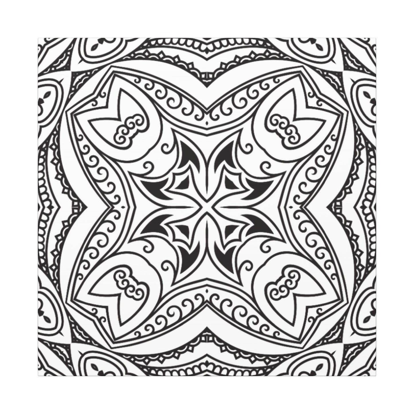 Paint-Your-Own Mandala Canvas Design #13, Stretched, 0.75" (Multi-Size)