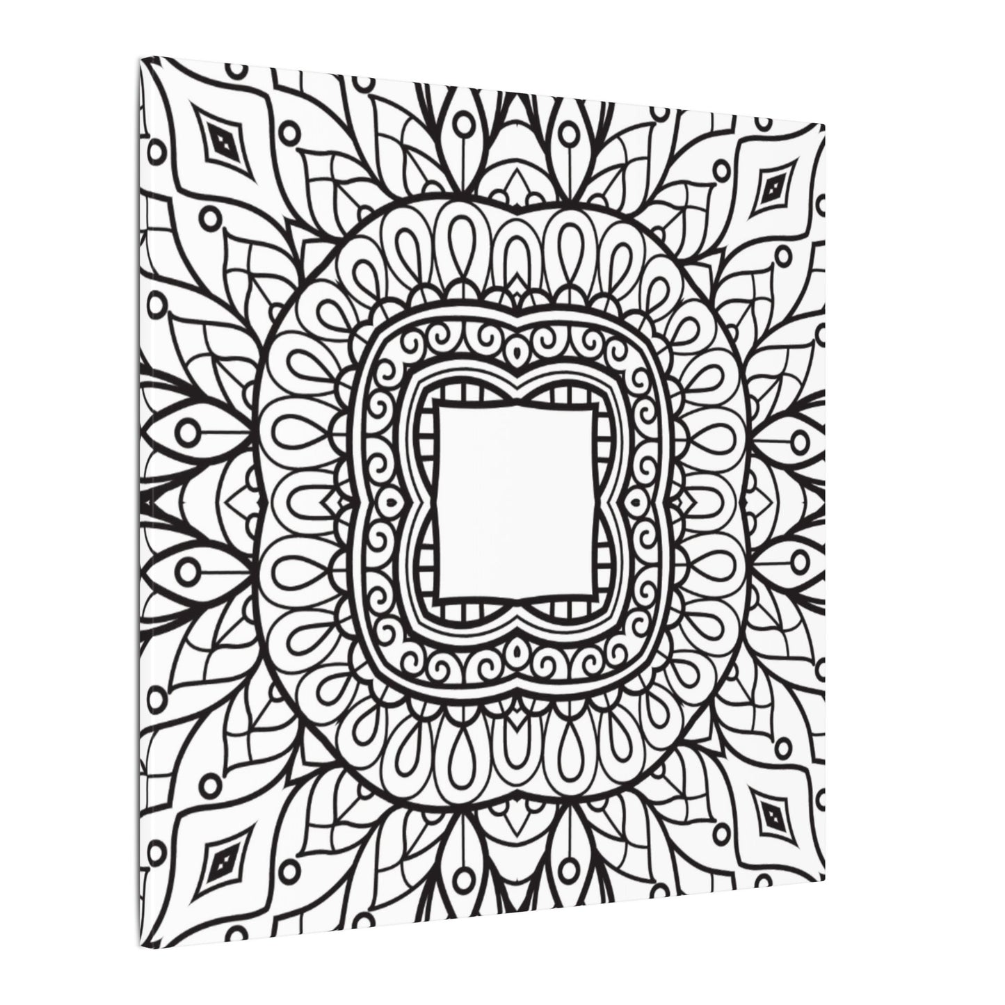 Paint-Your-Own Mandala Canvas Design #6, Stretched, 0.75" (Multi-Size)