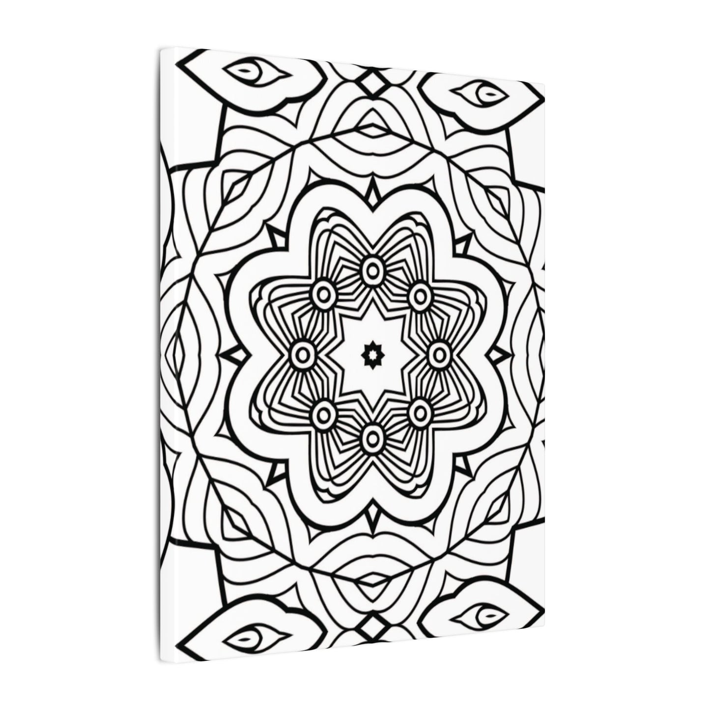 Paint-Your-Own Mandala Canvas Design #43, Stretched, 0.75" (Multi-Size)