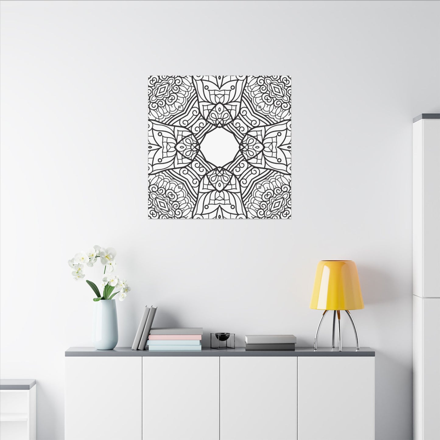 Paint-Your-Own Mandala Canvas Design #12, Stretched, 0.75" (Multi-Size)