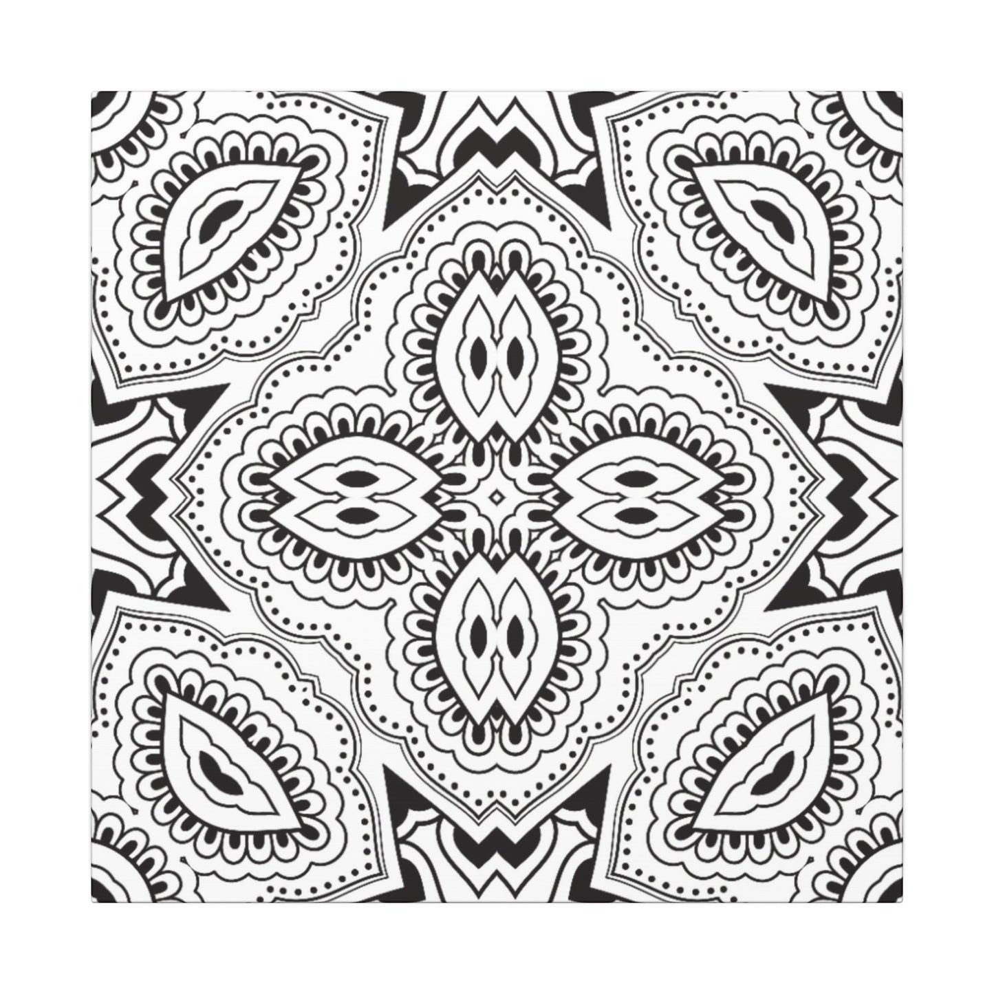 Paint-Your-Own Mandala Canvas Design #36, Stretched, 0.75" (Multi-Size)