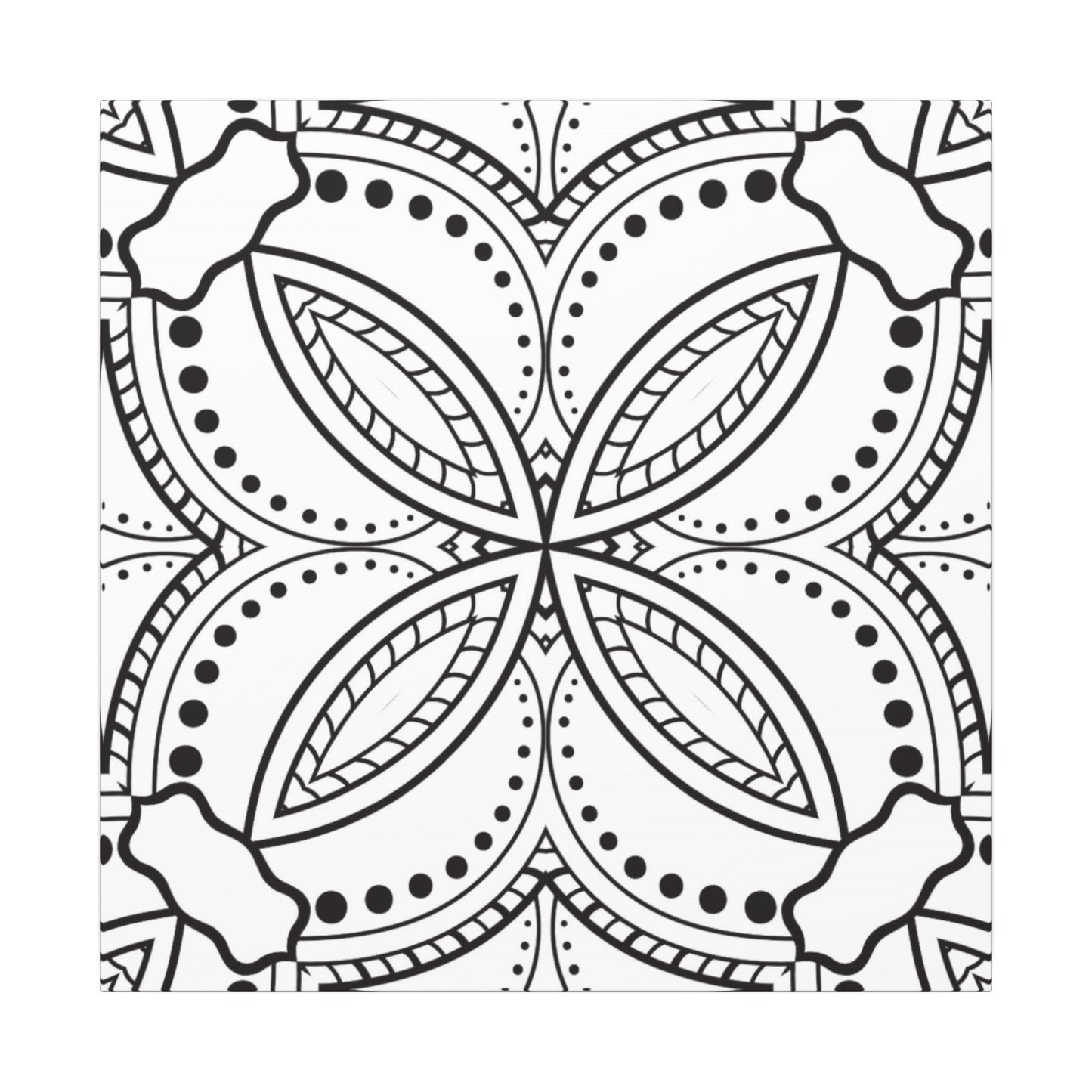 Paint-Your-Own Mandala Canvas Design #8, Stretched, 0.75" (Multi-Size)