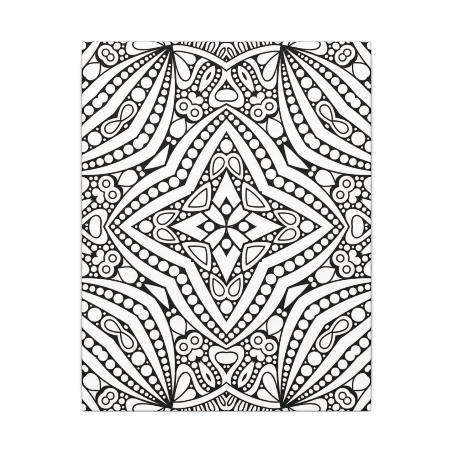 Paint-Your-Own Mandala Canvas Design #46, Stretched, 0.75" (Multi-Size)