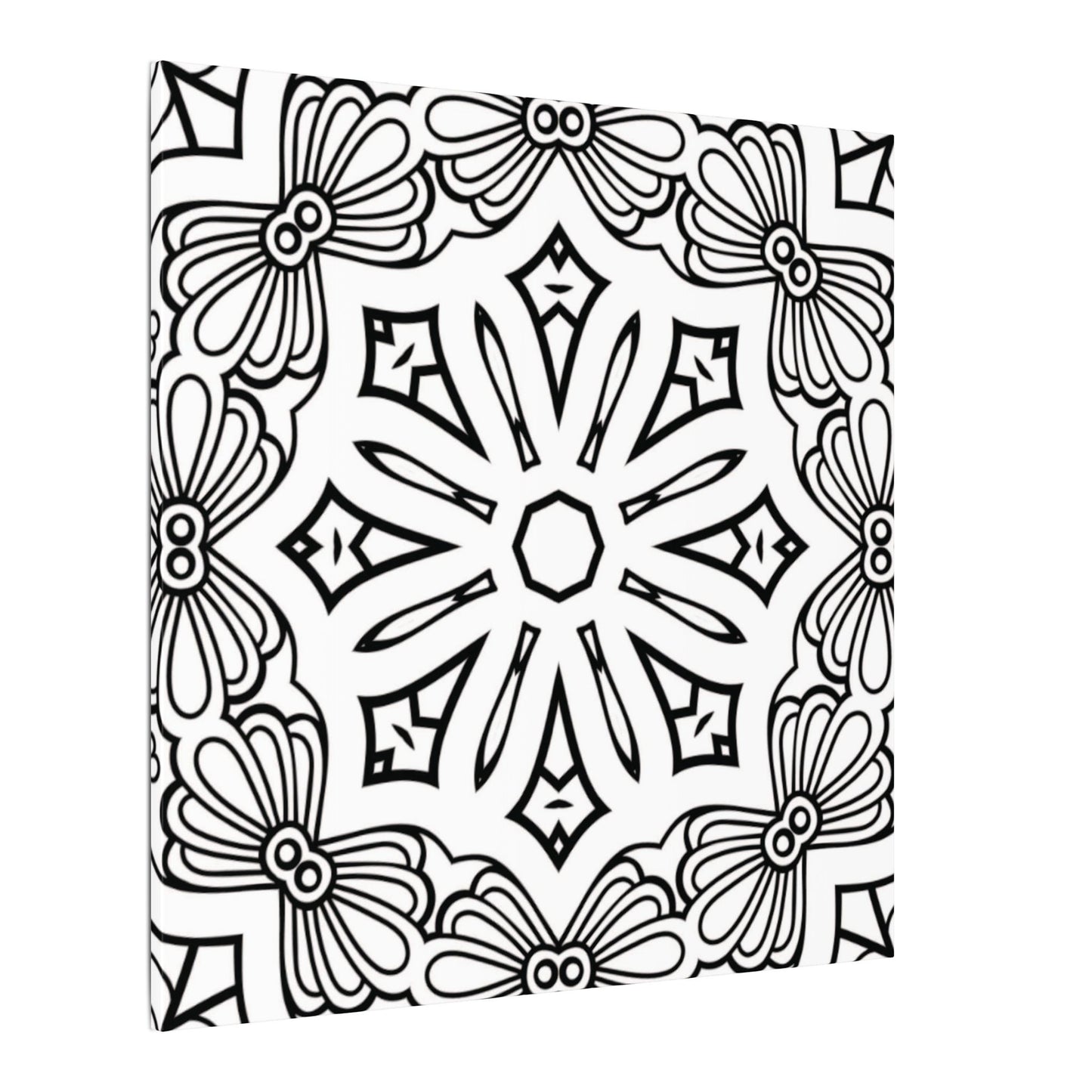Paint-Your-Own Mandala Canvas Design #37, Stretched, 0.75" (Multi-Size)