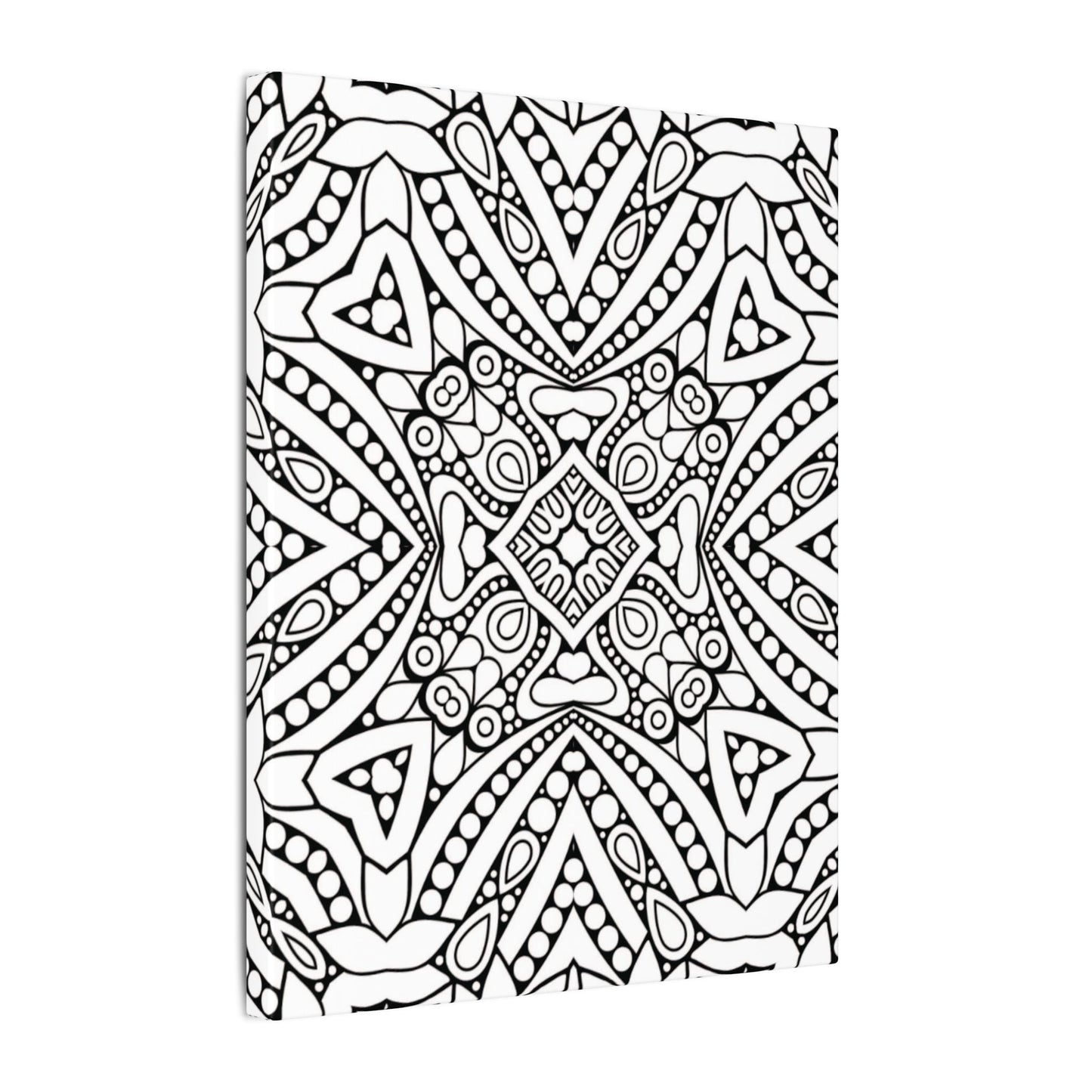 Paint-Your-Own Mandala Canvas Design #44, Stretched, 0.75" (Multi-Size)