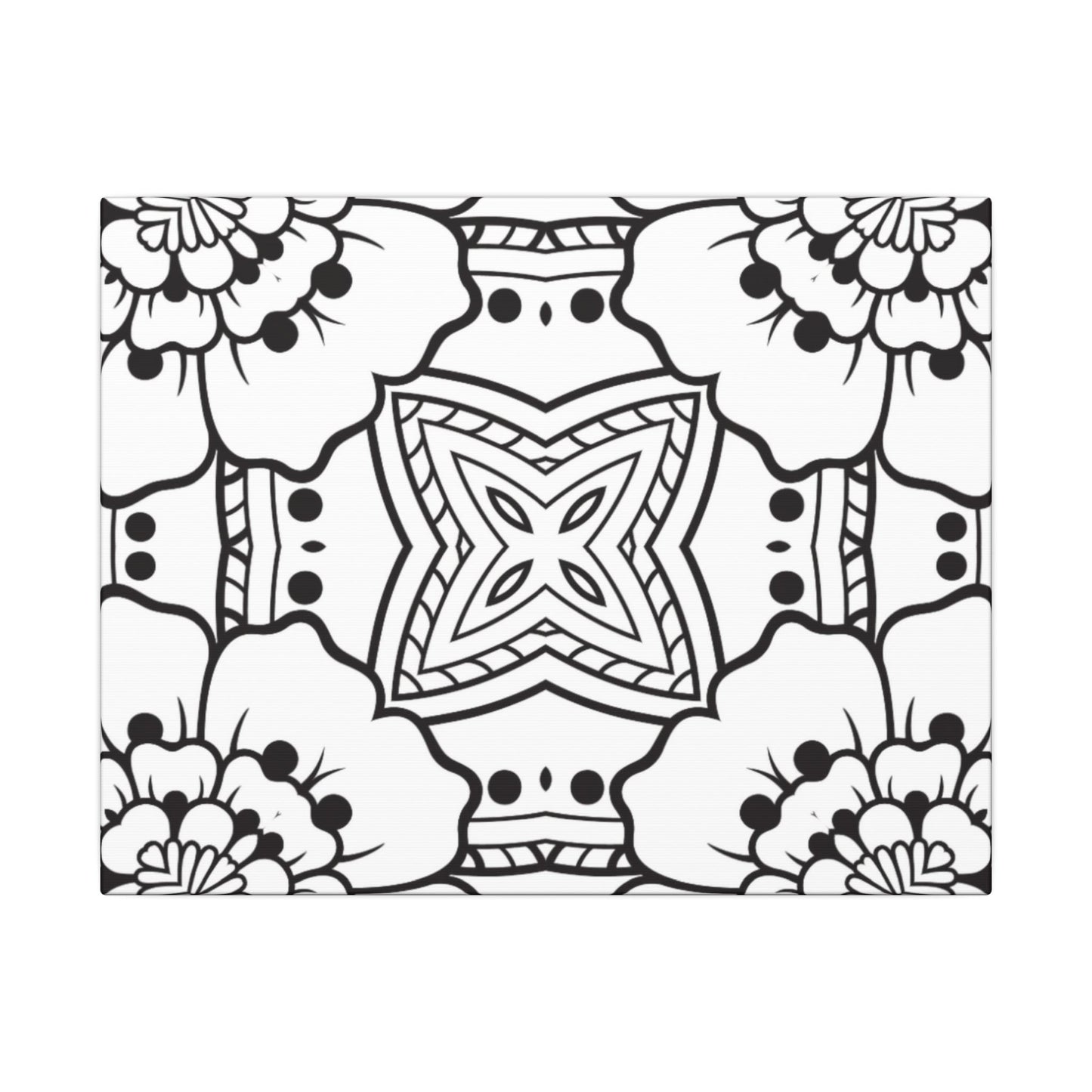 Paint-Your-Own Mandala Canvas Design #25, Stretched, 0.75" (Multi-Size)