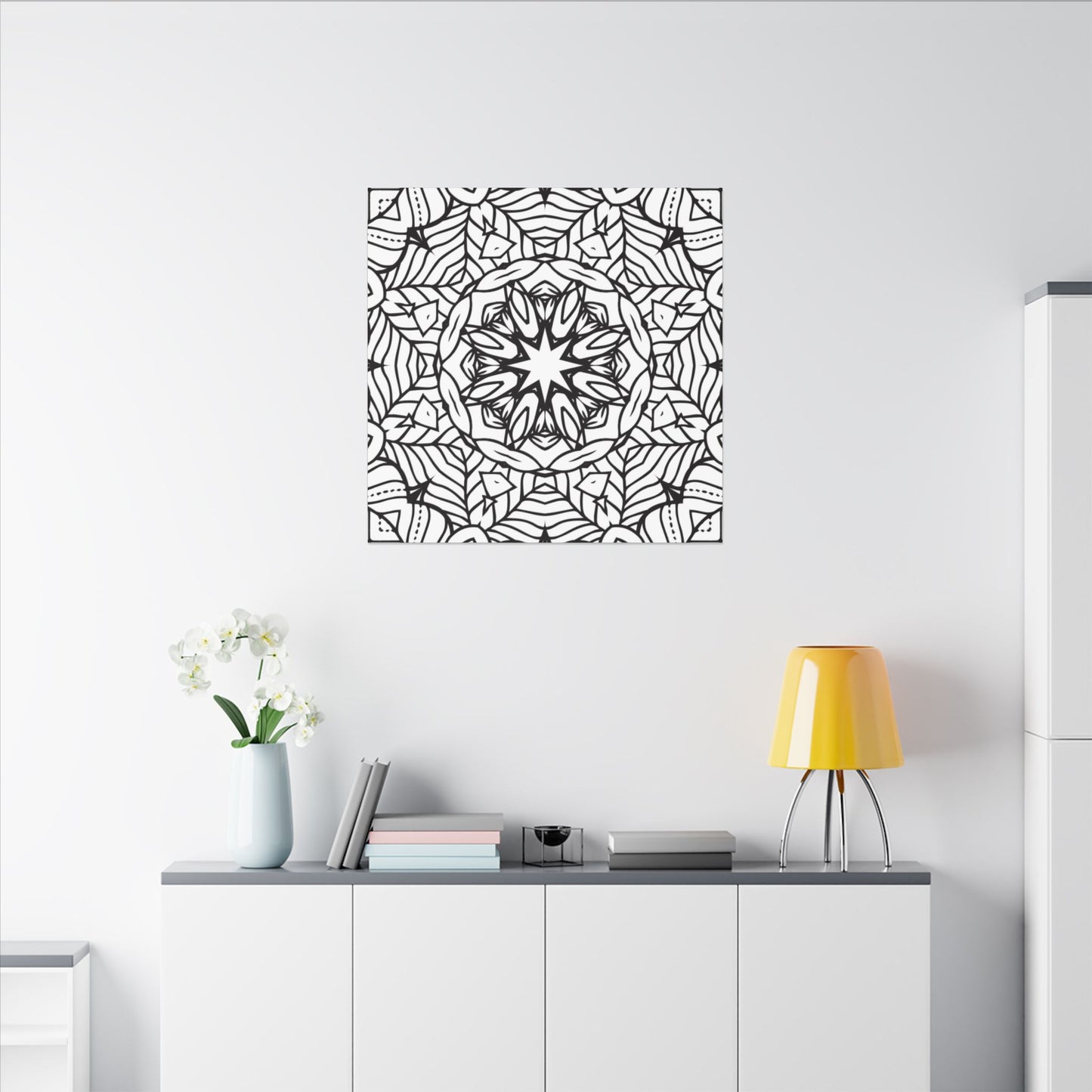 Paint-Your-Own Mandala Canvas Design #20, Stretched, 0.75" (Multi-Size)