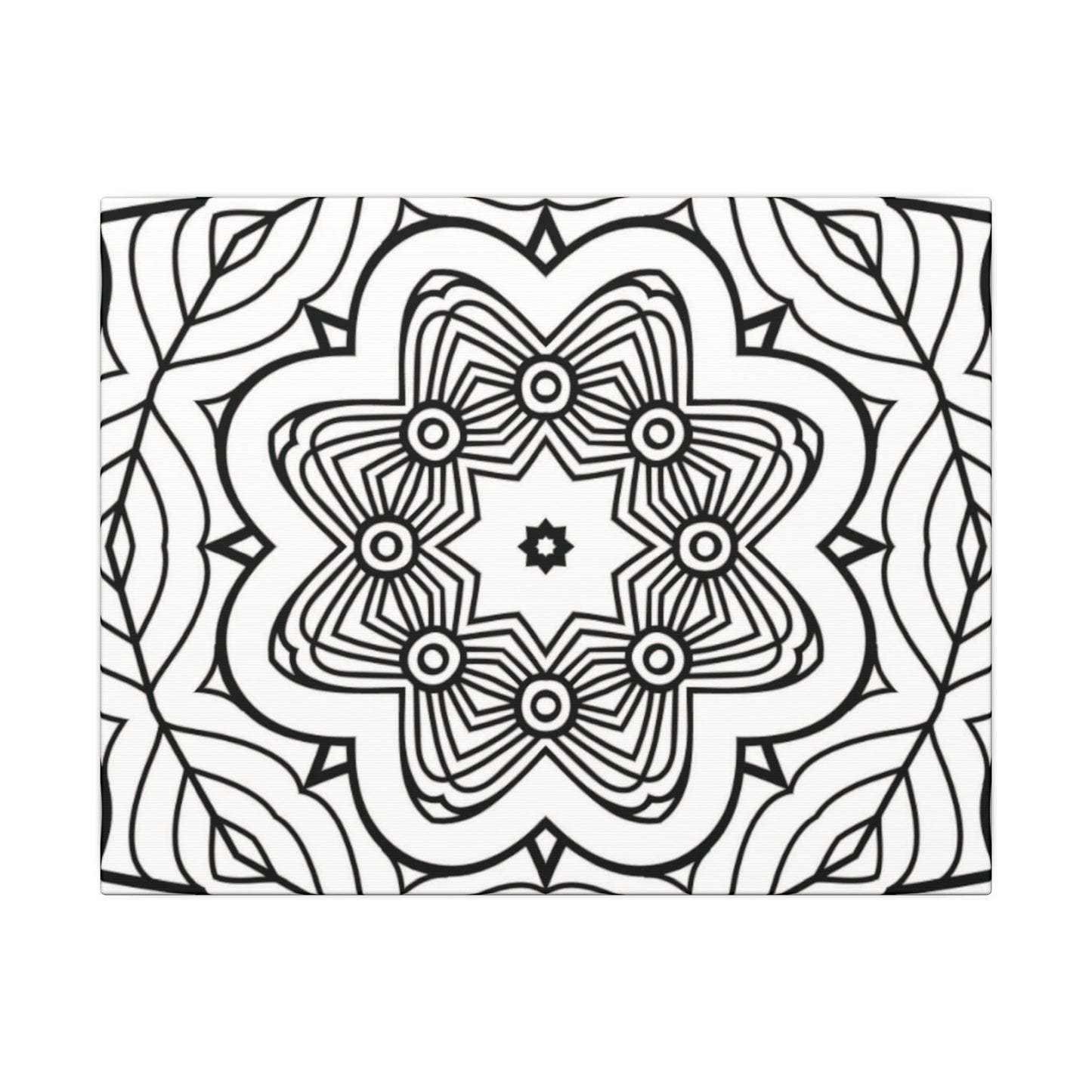 Paint-Your-Own Mandala Canvas Design #43, Stretched, 0.75" (Multi-Size)